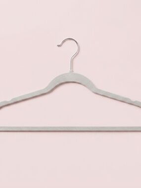 Gray Velvet Non-Slip Clothes Hanger - Neutral Home Accents Pack of 25